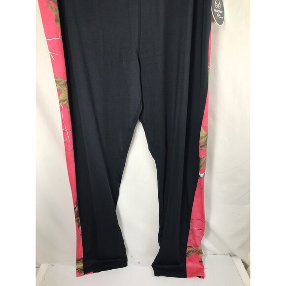 NWT Realtree Women's Plus Size Black/Hot Pink Camo Leggings 3xl - Picture 2 of 6